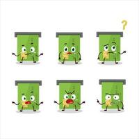 Cartoon character of atm card slot with what expression vector