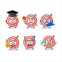 School student of target cartoon character with various expressions vector