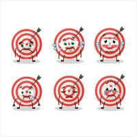Target cartoon in character with sad expression vector