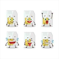 Cartoon character of sim card with smile expression vector