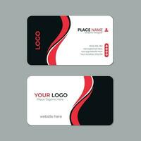 Business card template design with texture and pattern, visiting card, name card, Print ready double sided clean fresh and modern corporate business card layout with mockup vector