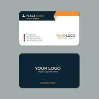 Business card template design with texture and pattern, visiting card, name card, Print ready double sided clean fresh and modern corporate business card layout with mockup vector