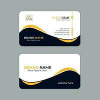 Business card template design with texture and pattern, visiting card, name card, Print ready double sided clean fresh and modern corporate business card layout with mockup vector