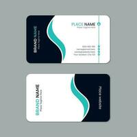 Business card template design with texture and pattern, visiting card, name card, Print ready double sided clean fresh and modern corporate business card layout with mockup vector