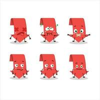 Arrow down cartoon character with nope expression vector