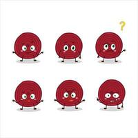 Cartoon character of slice of beet root with what expression vector