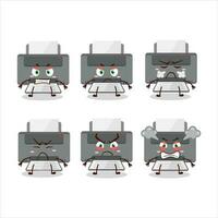 Printer cartoon character with various angry expressions vector