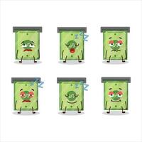 Cartoon character of money slot with sleepy expression vector