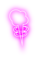 neon bolla discorso etichetta png