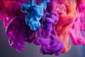Abstract colorful liquid smooth. Generate Ai photo