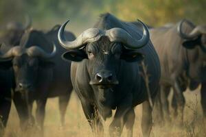 African buffalo animal. Generate Ai photo