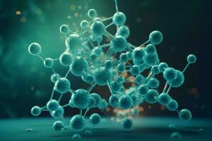 Structure neural molecule. Generate Ai photo