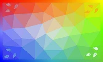 The dominant mesh background is rainbow color. mesh background with colorful triangles. vector