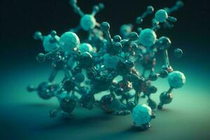 Molecule 3d art. Generate Ai photo