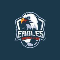 Eagle mascot logo design illustration vector for a football club, school, team, college or league