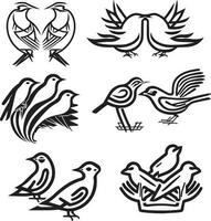 Birds line art minimalist logo vector illustration . This is an Editable and Printable vector file