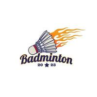 design logo badminton vector illustration