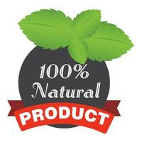 Natural product, eco friendly icon vector illustration symbol