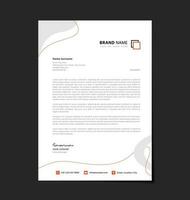 Modern creative red line letterhead design template vector