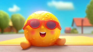 Sun 3D cartoon Summer photo