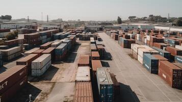 Container yard storage import export photo