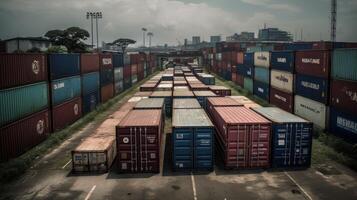 Container yard storage import export photo