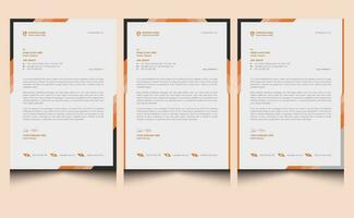 Simple elegant clean abstract company creative modern corporate professional official business letterhead design template. vector