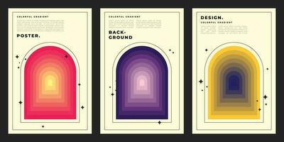 Colorful geometric layer portrait background template copy space. Gradient backdrop with frame design for poster, banner, leaflet, cover, or brochure. vector