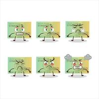 Stimulsus check cartoon character with various angry expressions vector