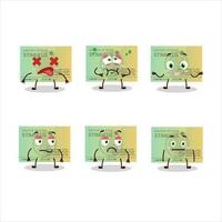 Stimulsus check cartoon character with nope expression vector