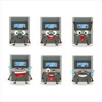 Atm machine cartoon character with sad expression vector