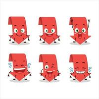 Cartoon character of arrow down with smile expression vector