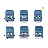 Cartoon character of server cloud with what expression vector