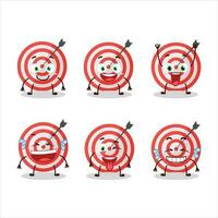 Cartoon character of target with smile expression vector