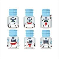 Cartoon character of water cooler with smile expression vector