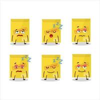 Cartoon character of secret document with sleepy expression vector