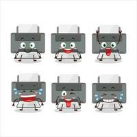 Cartoon character of printer with smile expression vector