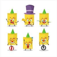 Cartoon character of secret document with various circus shows vector