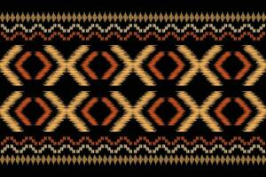 Ethnic Ikat fabric pattern geometric style.African Ikat embroidery Ethnic oriental pattern black background. Abstract,vector,illustration.For texture,clothing,scraf,decoration,carpet,silk. vector