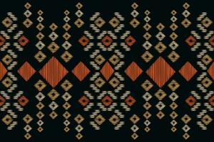 Ethnic Ikat fabric pattern geometric style.African Ikat embroidery Ethnic oriental pattern black background. Abstract,vector,illustration.For texture,clothing,scraf,decoration,carpet,silk. vector
