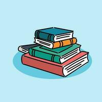 stack of books illustration vector design