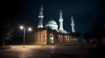 islámico mezquita eid Alabama adha el banquete de sacrificio generativo ai foto