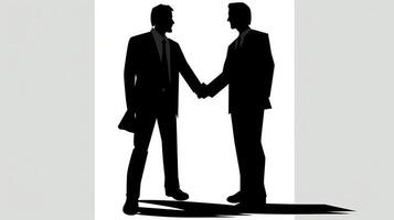 Two business people shaking hands photo