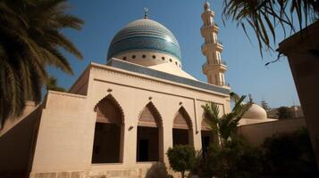 islámico mezquita eid Alabama adha el banquete de sacrificio generativo ai foto