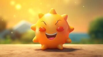 Sun 3D cartoon Summer photo