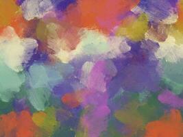 Colorful oil paint brush abstract background photo