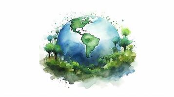 world environment day june 5 watercolor style photo