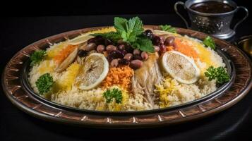 Arab dish Generative AI photo