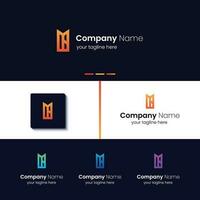 Mh real estate logo, custom, creative, business, professional, typography, object, modern, minimal, symbol, vector