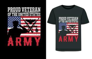 American veteran t-shirt design vector